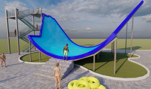 Rampa Half Pipe 10mt alt. x 11mt larg - Reforfibra